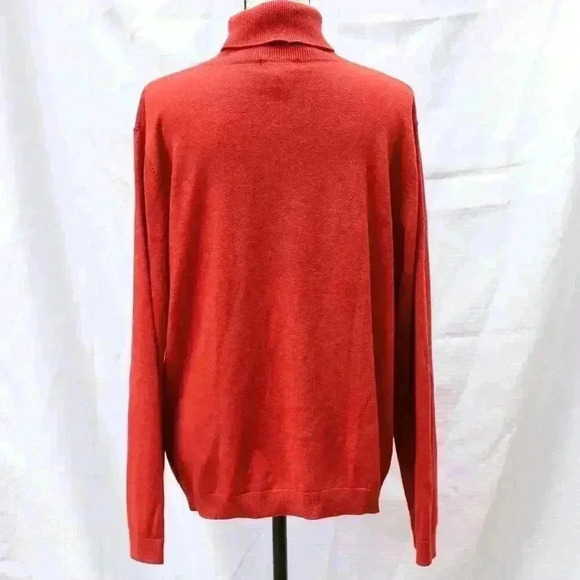 Orvis Charles F. Orvis Size XL wool/cashmere rust colored long sleeve turtle nec - Picture 6 of 11